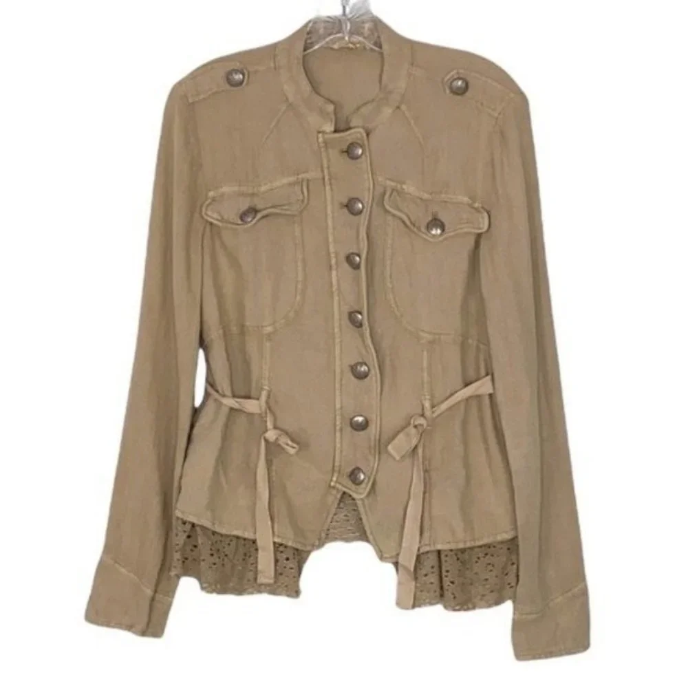 SOLD FREE PEOPLE Emilia Jacket In Corduroy Sand - Picture 2 of 5